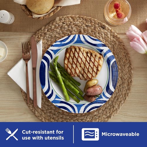 Dixie Ultra Large Paper Plates - 10 Inch, 44 Count | Heavy Duty, Microwave-Safe & Soak-Proof