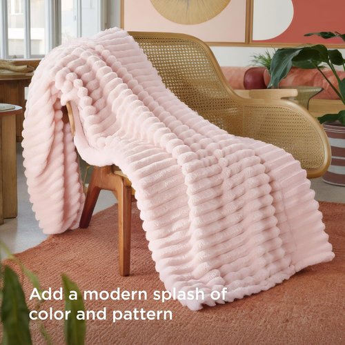 Bedsure GentleSoft Fleece Blanket - Cozy Crystal Pink Throw for Couch, Perfect Size 60x80 Inches