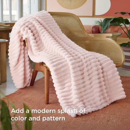 Bedsure GentleSoft Fleece Blanket - Cozy Crystal Pink Throw for Couch, Perfect Size 60x80 Inches