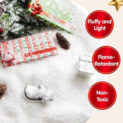 JOYIN 10 Oz Fake Snow | 2 Pack of Artificial Snowflakes for Christmas Tree & Holiday Decor