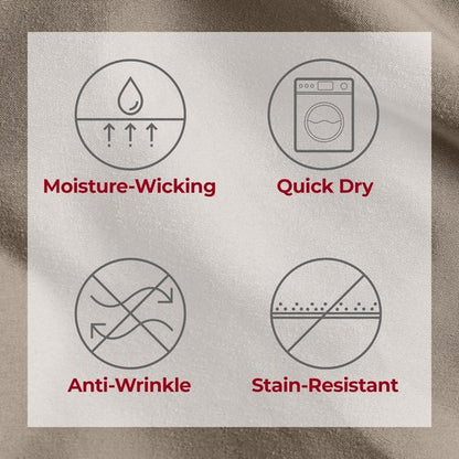 Mellanni Split King Sheets Set - 5 PC Iconic Collection Bedding - Hotel Luxury, Extra Soft, Cooling Bed Sheets - Wrinkle, Fade, Stain Resistant (Split King, Tan)