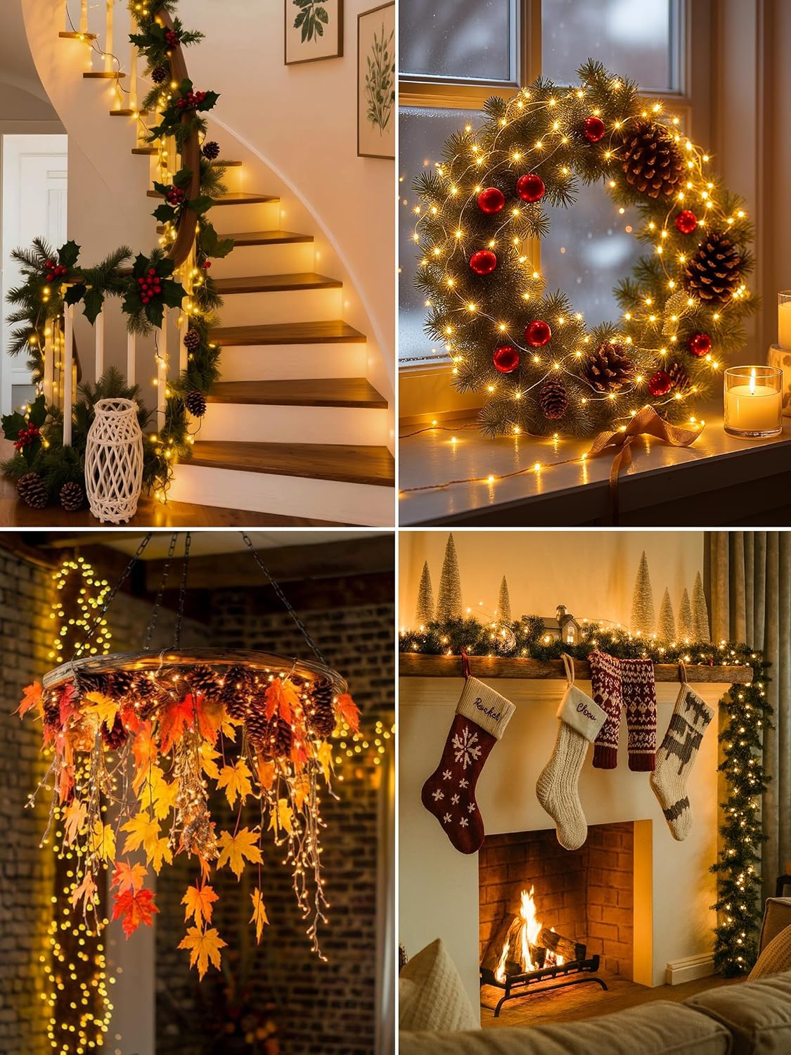 50Pack Fairy Lights - 7ft Battery Operated LED Twinkle String Lights with Timer | Warm White for Christmas Decor