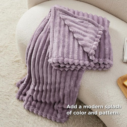 Bedsure GentleSoft Fleece Blanket - Super Soft Light Purple Cozy Throw for Couch | 60x80 Inches