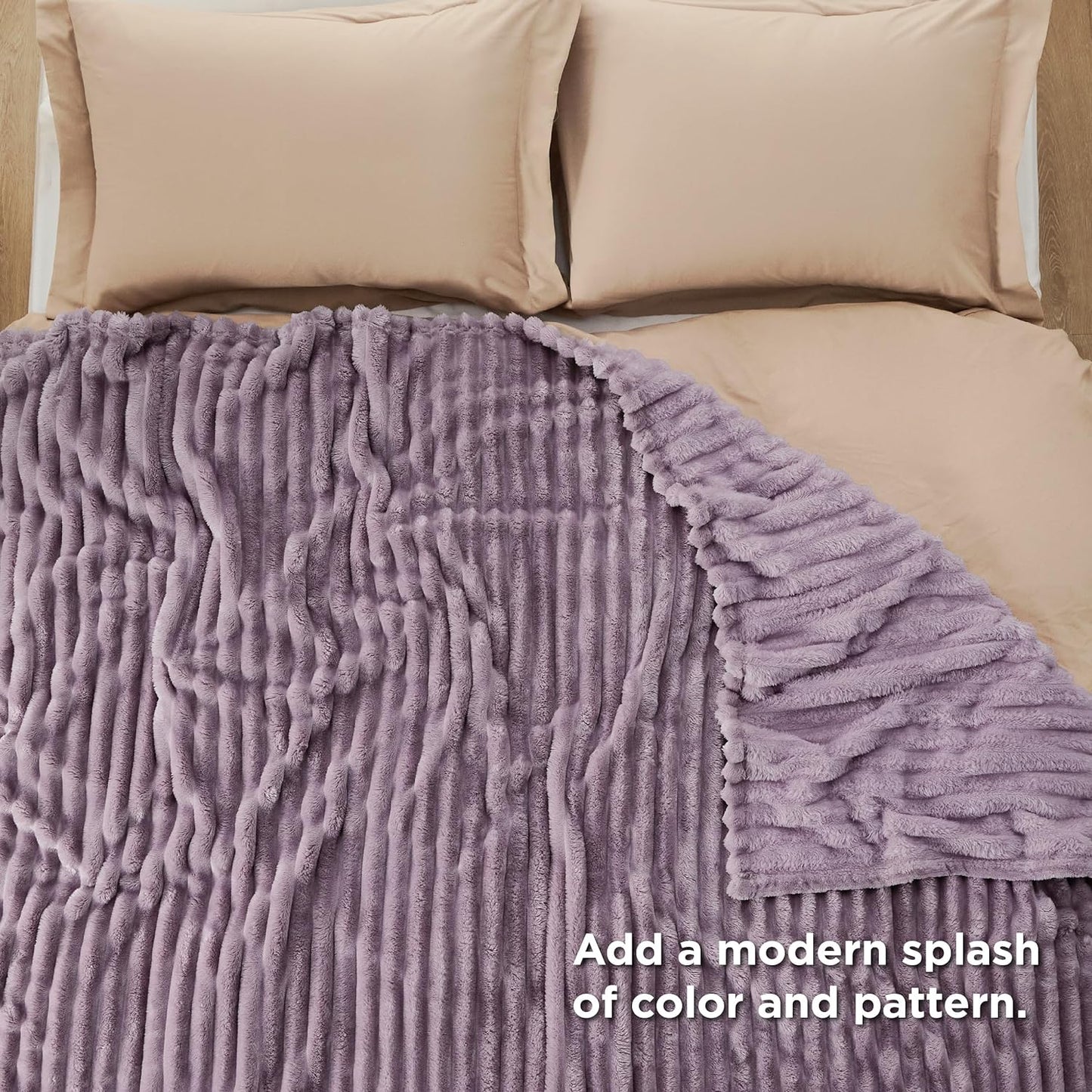 Bedsure GentleSoft Light Purple Full Blanket - Cozy Soft Throw for Women, 84x90 Inches