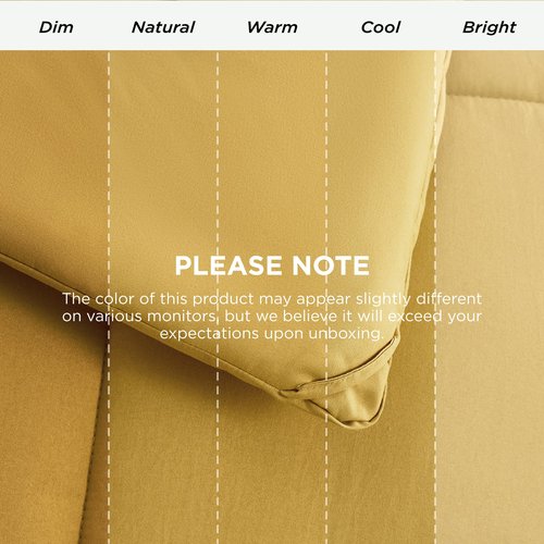 Bedsure Comforter Duvet Insert - Quilted Comforters Queen Size, All Season Duvet, GentleSoft Down Alternative Bedding, with 8 Tabs, Gifts for Women/Men, Mustard Yellow, Queen 88 x 88 Inches