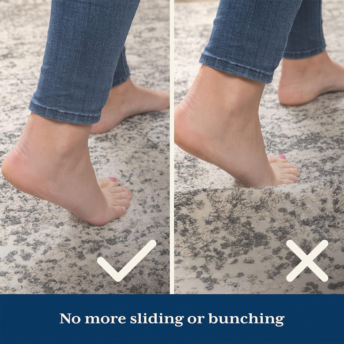 Veken Non-Slip Runner Rug Pad - Thick Gripper for Hardwood & Tile Floors | 2.5x9 Ft Anti-Skid Mat
