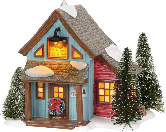 Department 56 Original Snow Village | Lit Tree Lot Building - 6.3 Inch, Multicolor Decor