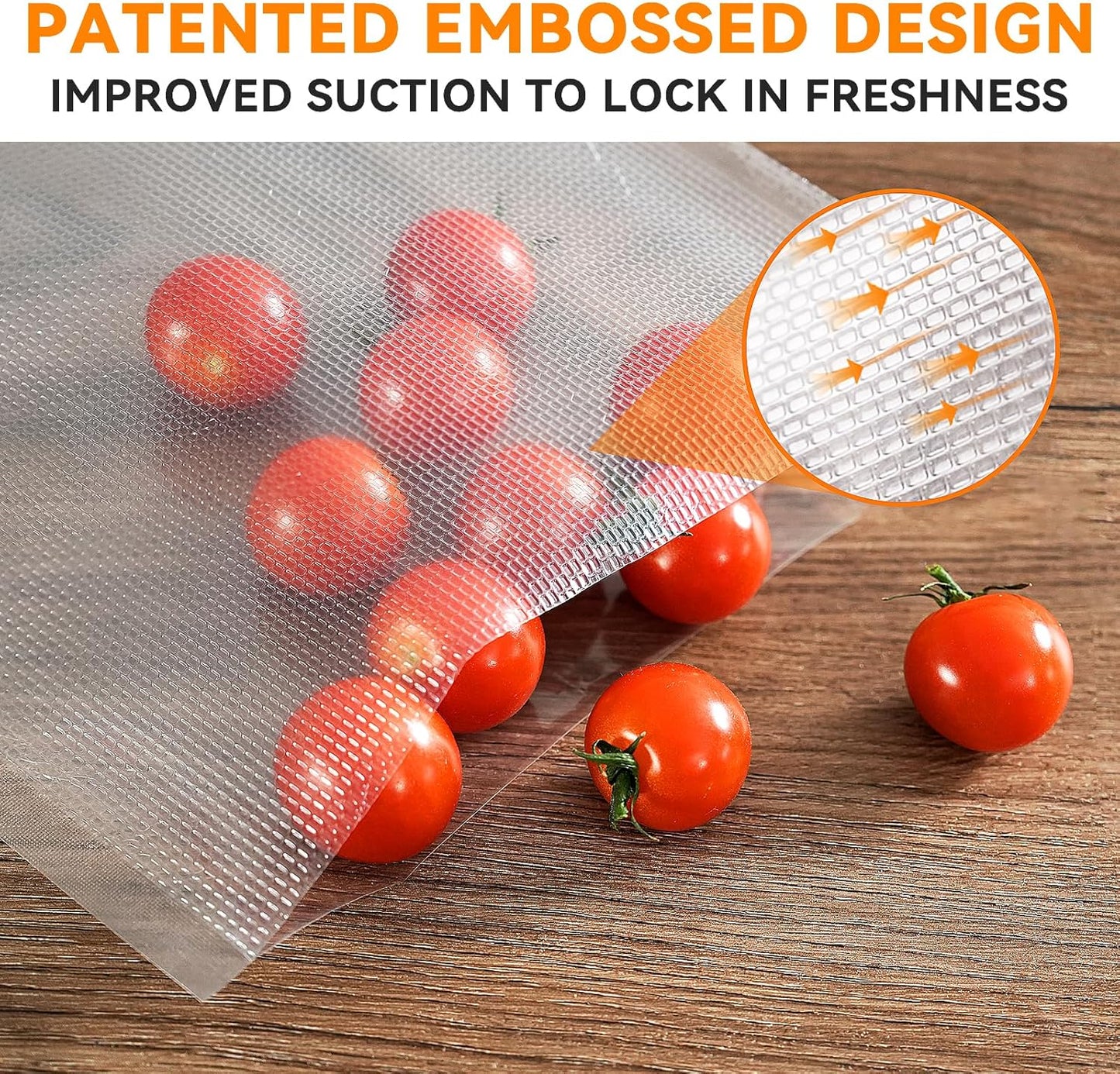 Wevac Vacuum Sealer Bags - Heavy-Duty BPA-Free Food Storage | 50 Count (6"×10"), Puncture-Resistant & Freezer Safe