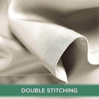 Pure Bamboo Split King Sheets - 100% Organic Viscose Bed Sheet Set, Soft & Cooling, Ivory