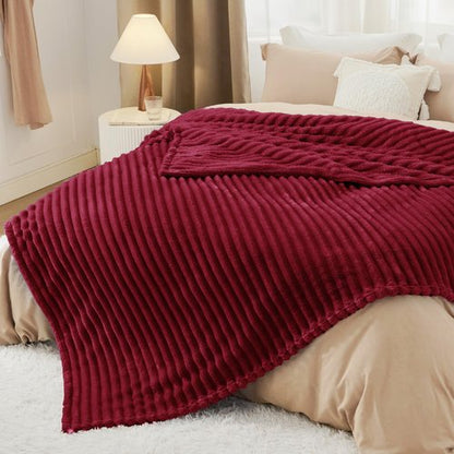 Bedsure GentleSoft Red Blanket for Couch - Cozy Soft Blankets for Women, Cute Small Throws for Girls, 90x90 Inches