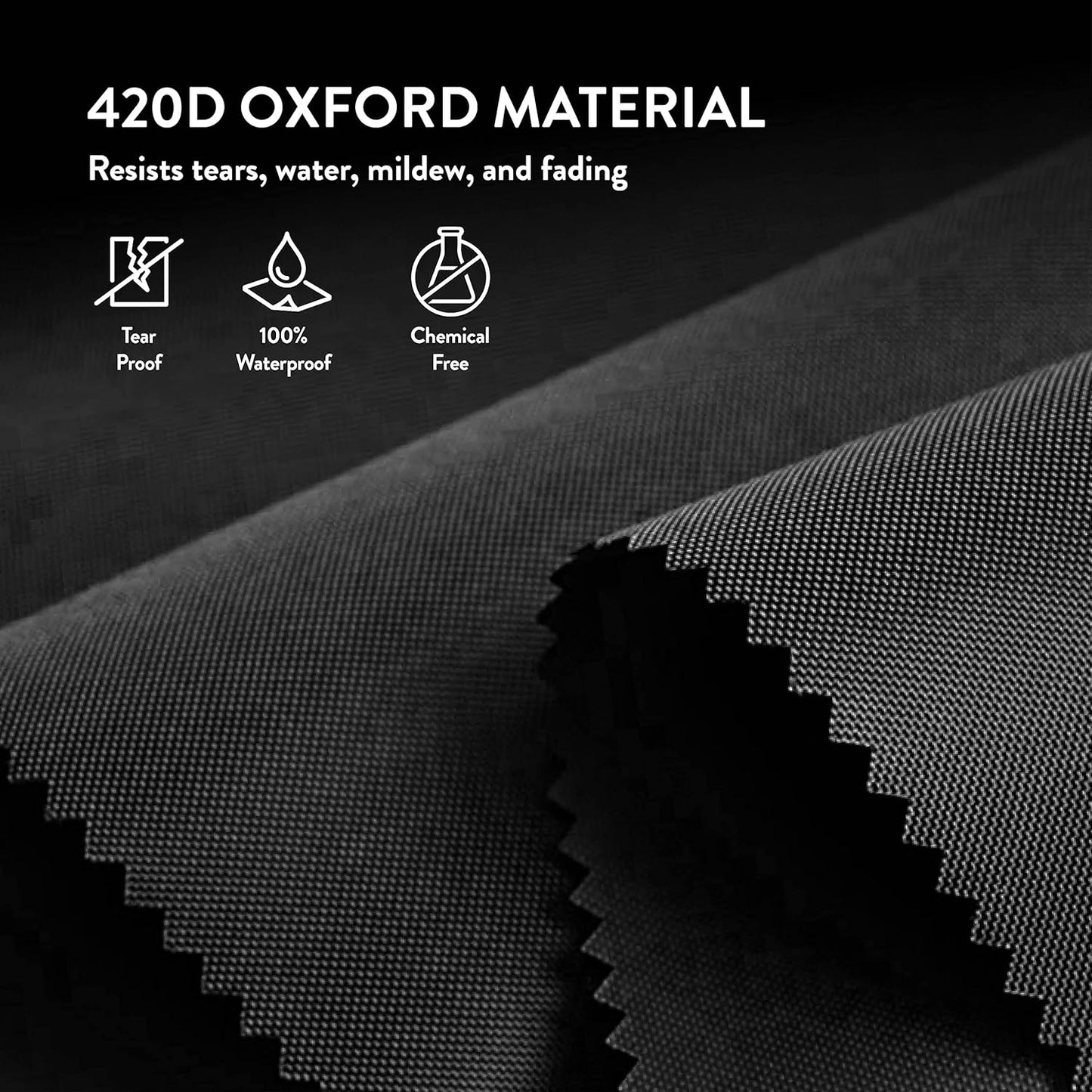 ZOBER Christmas Wreath Storage Bag - 24 Inch Waterproof Oxford Container with Dual Zippers & Durable Handles - Black