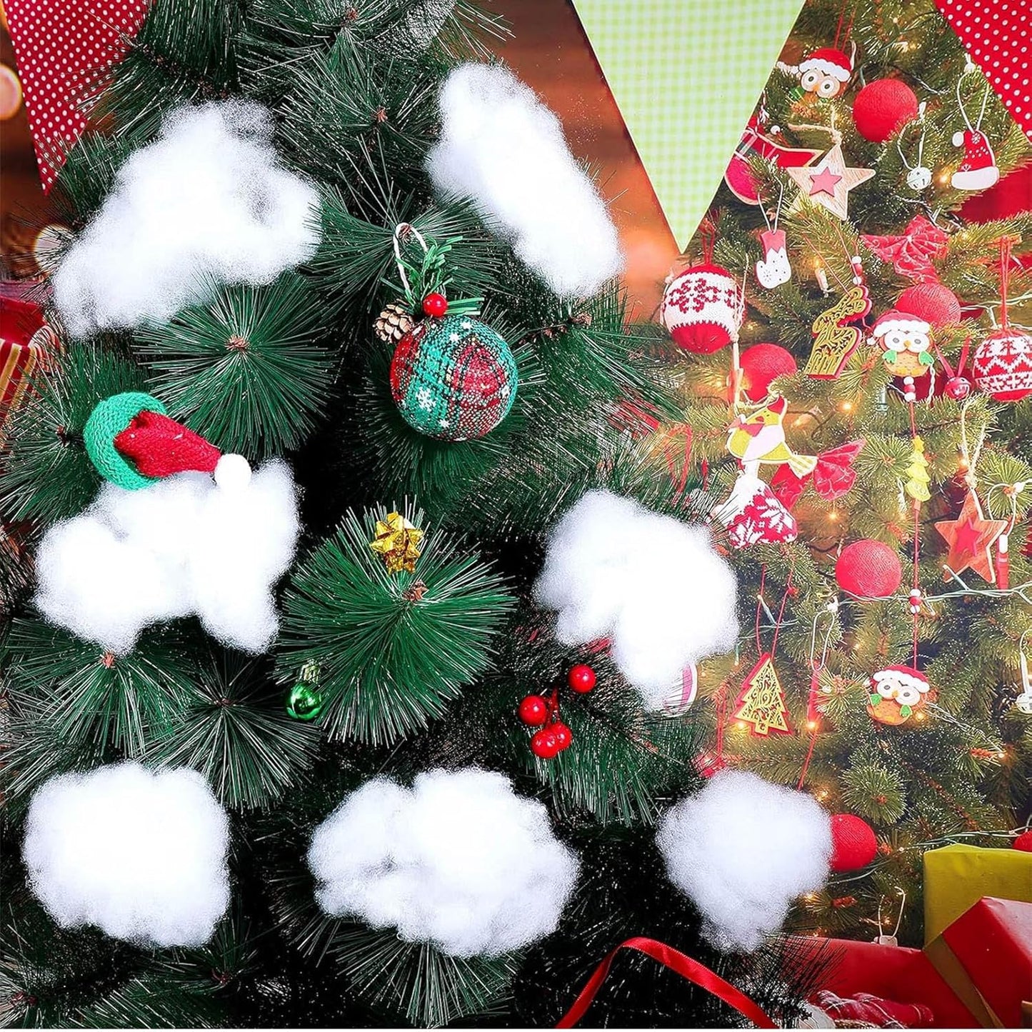Shappy Christmas Fake Snow | 88.19 Ounce Artificial Cloud Fiber for Indoor Winter Decor