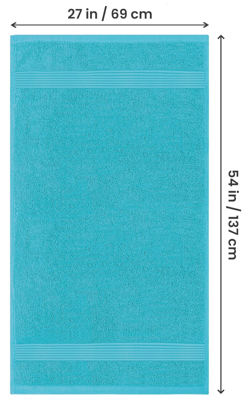 Utopia Towels Luxurious Bath Towels Set, 27 x 54 Inches 100% Ring Spun Cotton, 4 Pack Turquoise