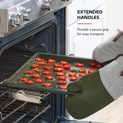 KitchenAid Non-Stick Baking Sheet - 13x18 Inch | Durable & Easy to Clean Evergreen Finish