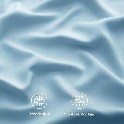 Bedsure King Size Sheets Set - Cooling Bamboo Rayon Sheets for Hot Sleepers | Breathable & Soft, Aqua
