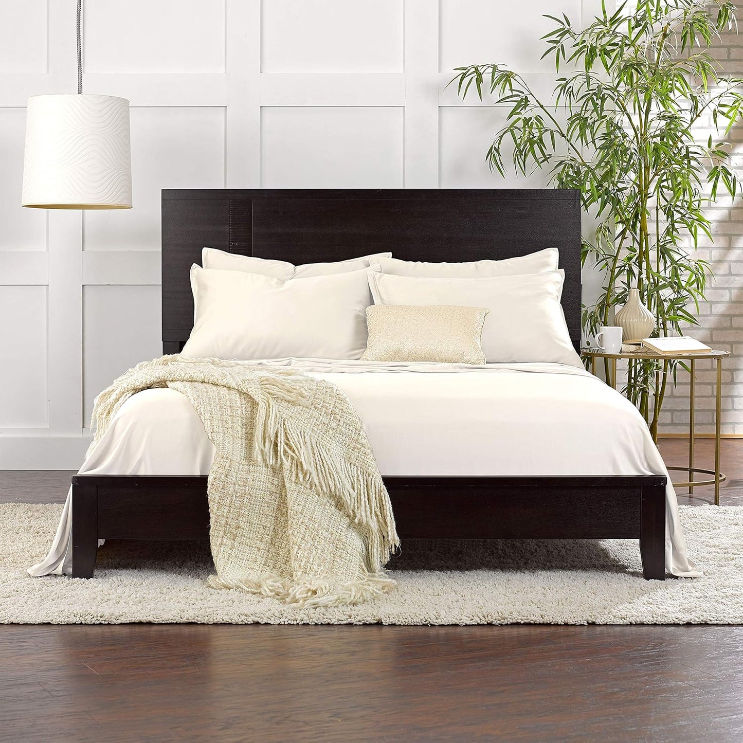 Pure Bamboo Split King Sheets - 100% Organic Viscose Bed Sheet Set, Soft & Cooling, Ivory