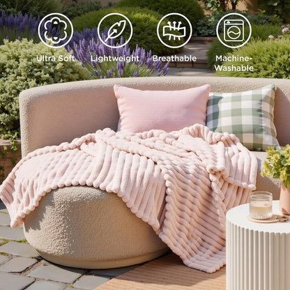 Bedsure GentleSoft Fleece Blanket - Cozy Crystal Pink Throw for Couch, Perfect Size 60x80 Inches