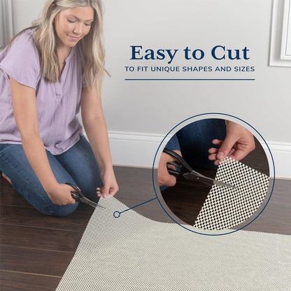 Veken Non-Slip Rug Pad Gripper - Thick 2x5 Ft Mat for Hardwood & Tile Floors | Keeps Rugs Safe
