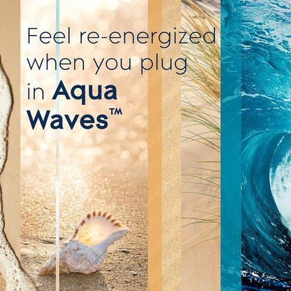 Glade PlugIns Refills Air Freshener - Aqua Waves Scented Essential Oils, 3.35 Fl Oz, 5 Count