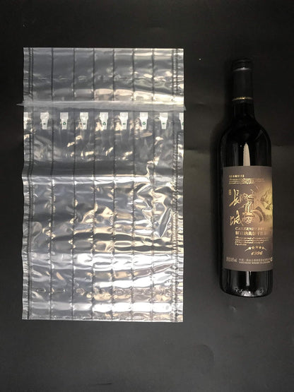 STNTUS INNOVATIONS Wine Bottle Protector, 15 Pack Bubble Cushion Wrap Sleeves for Luggage, Airplane Travel, Transport, Safety Shipping, Inflatable Air Filled Packaging Bags with Pump.