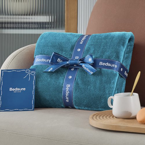 Bedsure GentleSoft Twin XL Fleece Blanket Dorm Bedding - Lightweight Soft Cozy Blankets for Bed, Sofa, Couch, Travel, Camping, Teal Blue, 66"x90"