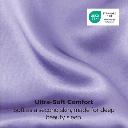 Bedsure King Size Satin Pillowcase Set - Lilac Silky Pillow Cases for Hair & Skin, 20x36 Inches, 2-Pack
