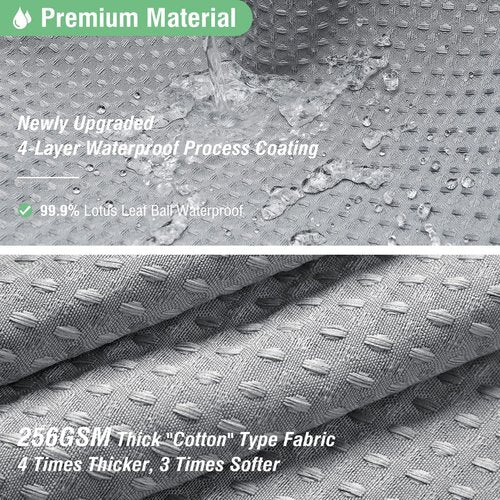 Dynamene Grey Fabric Shower Curtain for Bathroom - Waffle Weave Textured Heavy Duty , 256GSM Hotel Luxury Weighted Cloth Bath Curtain Set with 12 Plastic Hooks,72x72, Grey/Gray