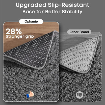 Ophanie 7x9 Area Rugs, Upgrade Non-Slip Fluffy Soft Rugs for Living Room, Large Shag Grey Fuzzy Plush Rug, Gray Shaggy Big Carpets for Bedroom, Kids Boys Girls Dorm Nursery Home Decor Aesthetic