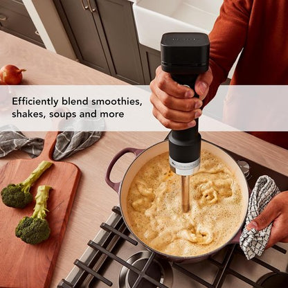 KitchenAid Go™ Cordless Hand Blender - Sleek Black Matte Design | Perfect for Easy Blending