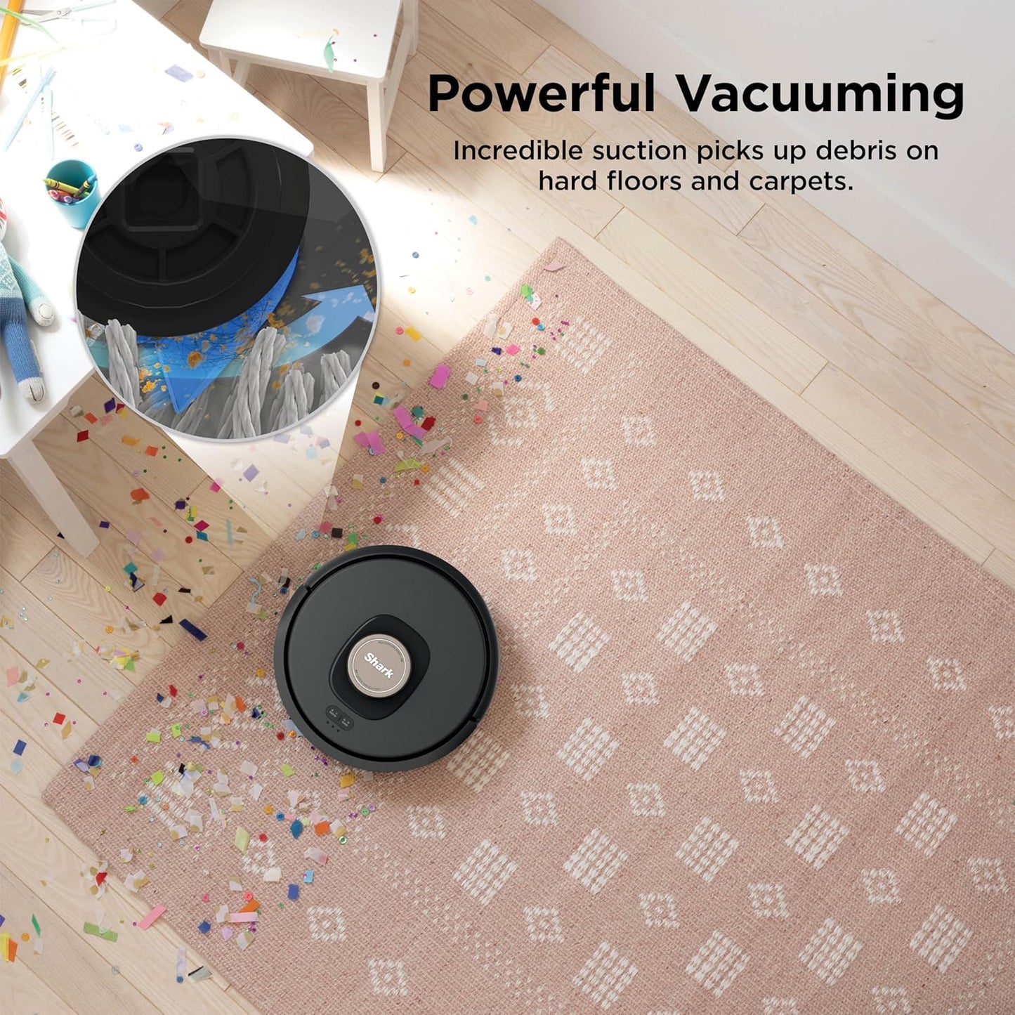 Shark AV2501AE AI Robot Vacuum - XL HEPA Self-Empty Base, LIDAR Navigation, Wi-Fi & Alexa Compatible - Black