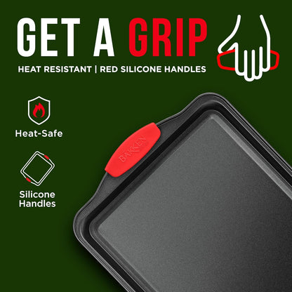 Skiennix Nonstick Carbon Steel Bakeware Set - Professional Quality Baking Trays | PFOA-Free Medium & Large Pans