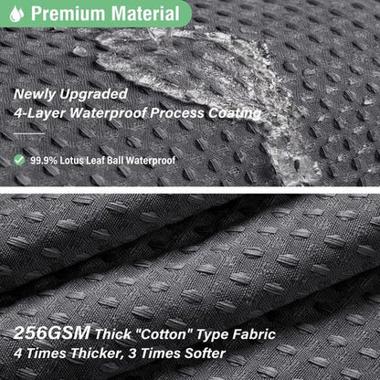 Dynamene Stall Fabric Shower Curtain, 48 inch Wide Waffle Weave Weighted Thick Cloth Shower Curtain for Bathroom, Neutral Heavy Duty Hotel Spa Luxury Bath Curtain Set, 8 Hooks, 48x72, Charcoal Grey