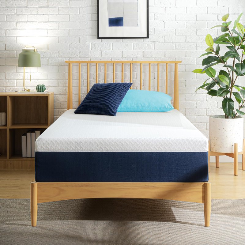 ZINUS 12 Inch Twin Cooling Comfort Hybrid Mattress [New Version], Fiberglass Free, Medium Firm Feel, Motion Isolation, Certified Safe Foams & Fabric