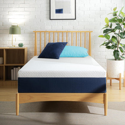 ZINUS 12 Inch Twin Cooling Comfort Hybrid Mattress [New Version], Fiberglass Free, Medium Firm Feel, Motion Isolation, Certified Safe Foams & Fabric