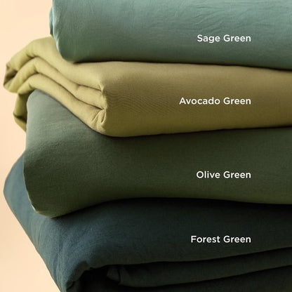 Bedsure Sage Green Duvet Cover Twin/Twin XL Size - 2 Pieces Prewashed Polyester Extra Soft Bedding Set, Includes 1 Twin Duvet Cover 68''x90'' with Zipper Closure & 1 Pillow Sham, No Comforter