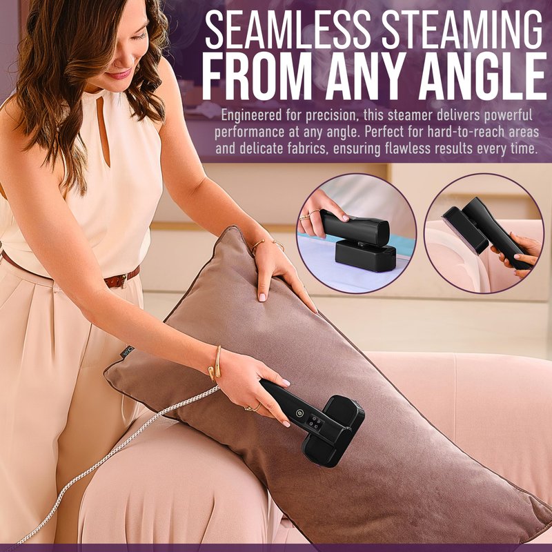 Virellix Travel Garment Steamer & Mini Steam Iron – 1200W Handheld Clothes Steamer, 4 Modes, 20s Fast Heating, Wrinkle Remover for Home & Travel Portable Fabric Steamer for Clothing & Bedding – Black
