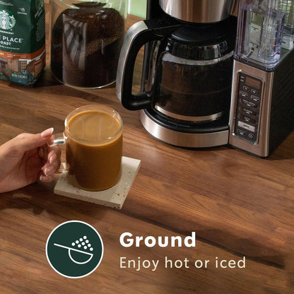 Starbucks Ground Coffee, Medium Roast Hot or Iced Coffee, Pike Place Roast, 18 oz