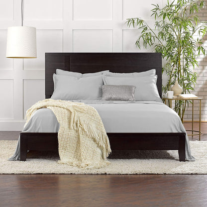 Pure Bamboo Queen Sheets - Luxuriously Soft 100% Organic Viscose Bed Sheet Set | Cooling & Durable (Queen, Silver Pearl)