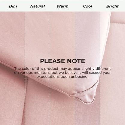 Bedsure Comforter Duvet Insert - Quilted Comforters King Size, All Season Duvet, GentleSoft Down Alternative Bedding, with 8 Tabs, Gifts for Women/Men, Pink, King 90 x 102 Inches
