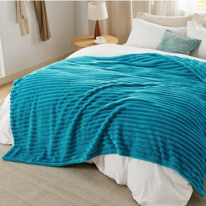 Bedsure GentleSoft Teal Fleece Blanket for Couch - Cozy Soft Blankets for Women, Cute Small Throws for Girls, 90x90 Inches