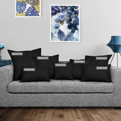 Utopia Bedding 26x26 Pillow Inserts, Set of 2, Black – Indoor Decorative Throw Pillows for Bed, Sofa & Couch – Soft, Supportive & Fluffy Cushion Inserts