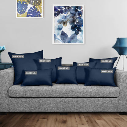 Utopia Bedding 20x20 Pillow Inserts - Set of 2 Navy Decorative Throw Pillows for Sofa & Couch