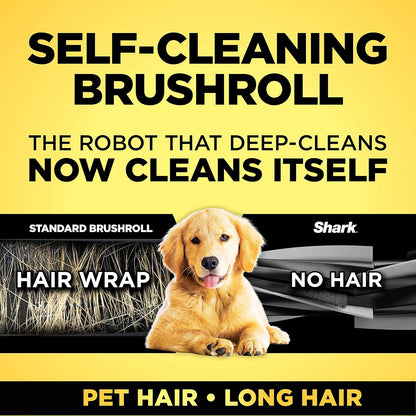 Shark AI Robot Vacuum - Smart Mapping & Scheduling | Pet Hair Pickup | Black/Silver (RV2001)