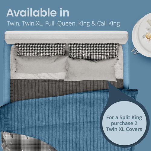 SafeRest Waterproof King Size Mattress Protector - Fitted with Stretchable Pockets - Machine Washable Cotton Blend Mattress Cover for Bed