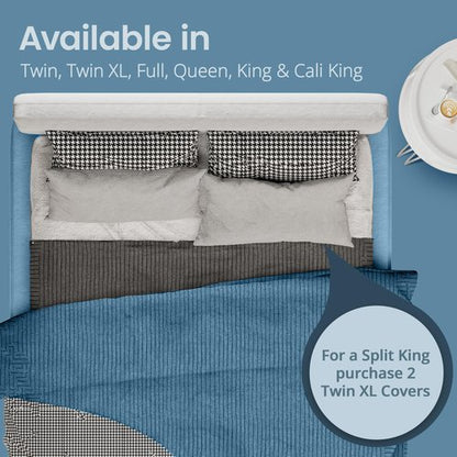 SafeRest Waterproof California King Size Mattress Protector - Fitted with Stretchable Pockets - Machine Washable Cotton Blend Mattress Cover for Bed