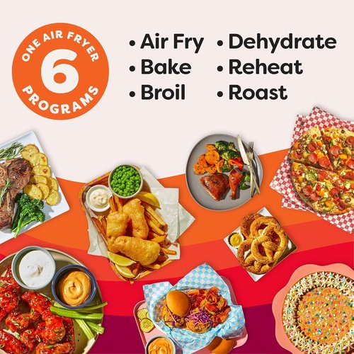 Instant Pot 4Qt Vortex Mini Air Fryer - 6-in-1 Multi-Function with Custom Programs | Black, 4 Quarts