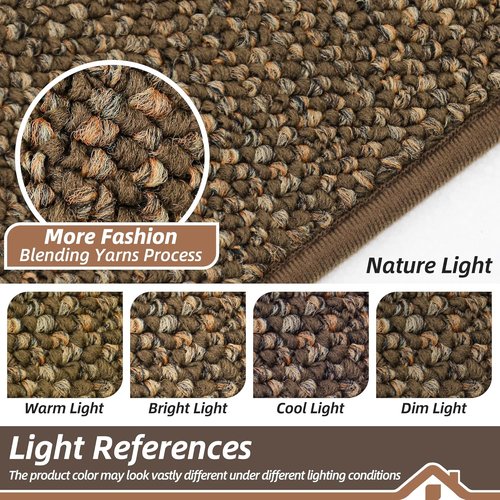 BEQHAUSE Dirt Trapper Door Mat - Non-Slip, Washable, Absorbent 32" x 48" Entrance Mat | Brown
