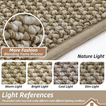 BEQHAUSE Dirt Trapper Door Mat - Non-Slip, Washable, Absorbent Entrance Mat | 24" x 36", Light Beige