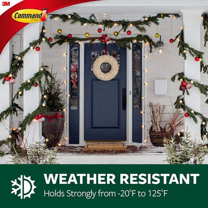 Command Outdoor Refill Replacement Strips - 16 Durable Strips for Re-Hanging Window Hooks