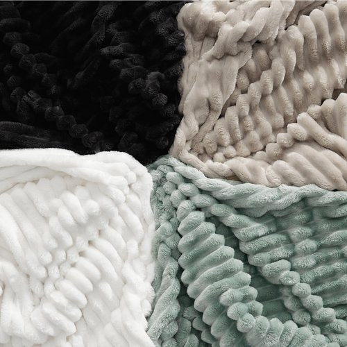 Bedsure GentleSoft Black Fleece Blanket for Couch - Cozy Soft Blankets for Women, Cute Small Throws for Girls, 50x70 Inches
